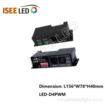 RGBW Strip DMX512 għal PWM LED Driver Dimmable